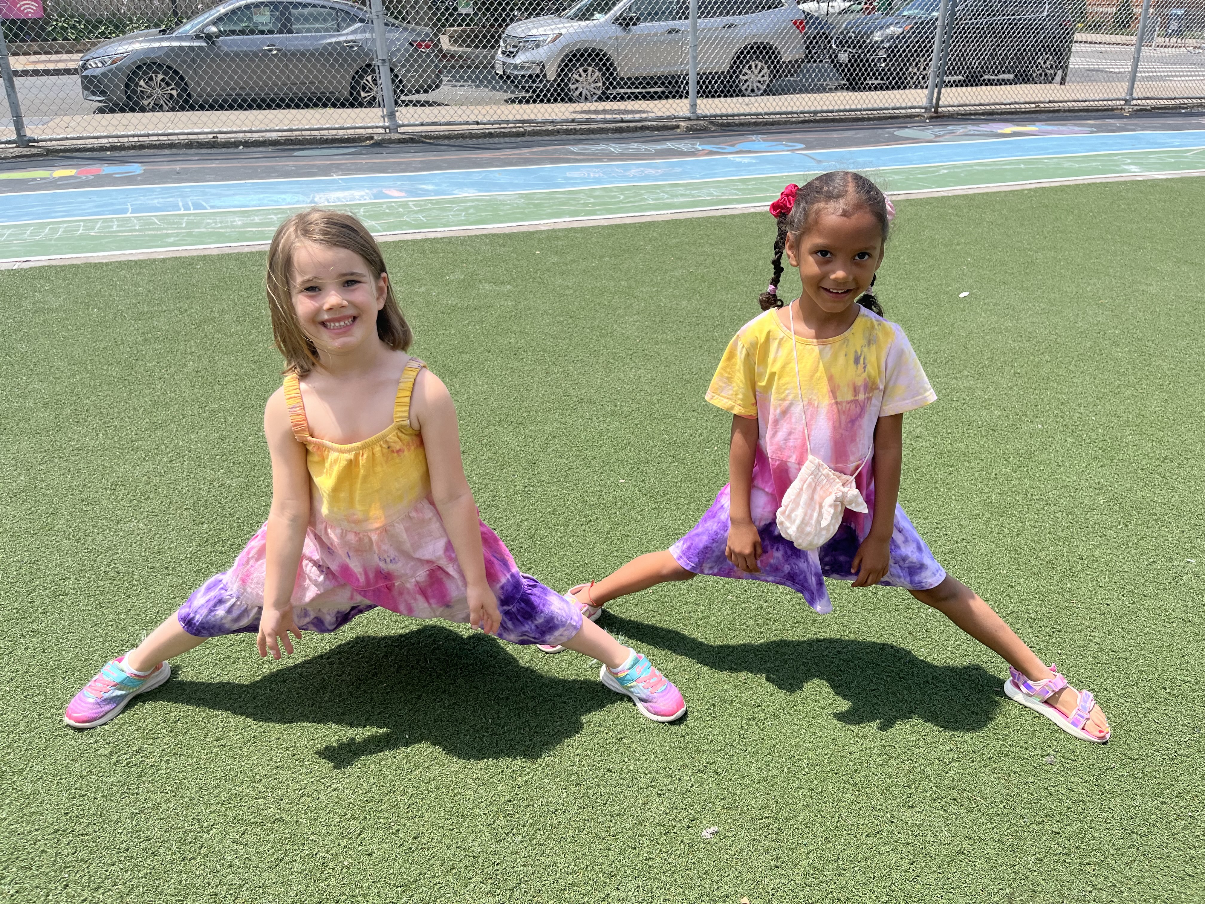 two students in tie dye